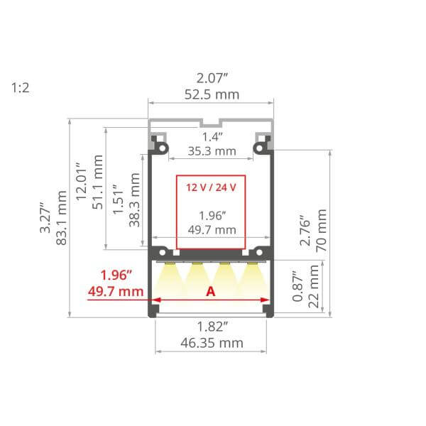 LED ALU-Profil GLADES